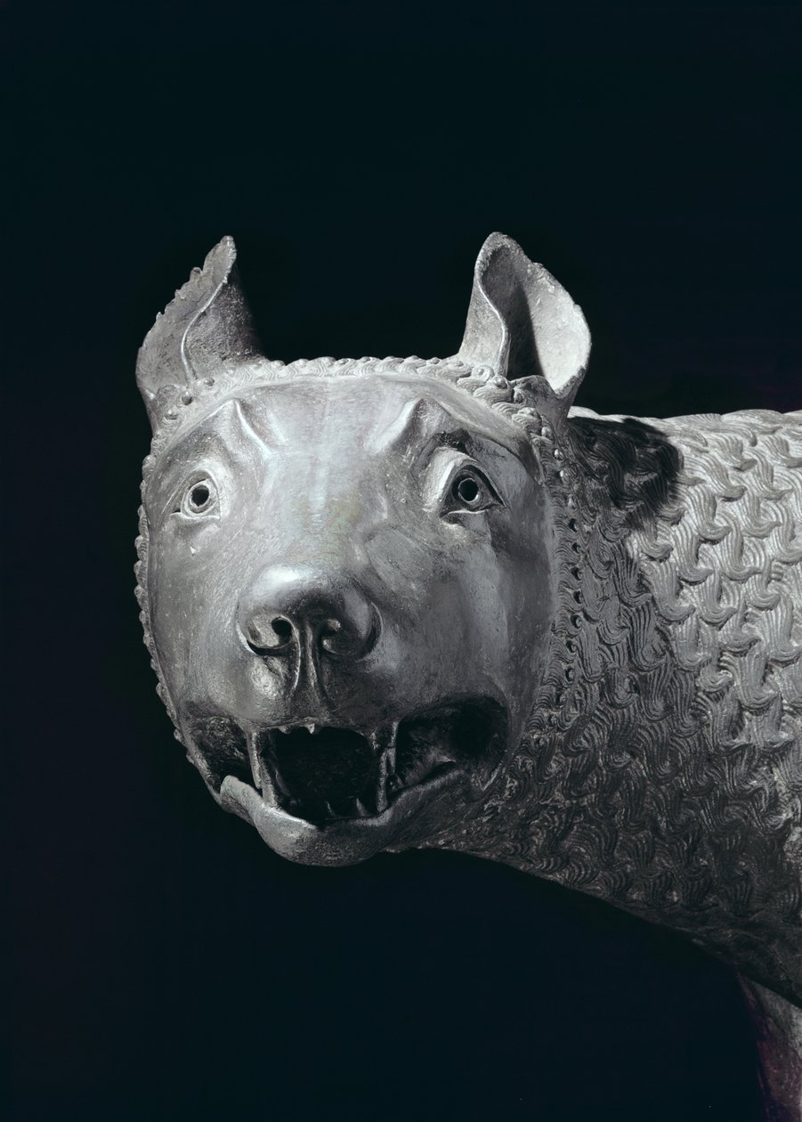 O Capitolino She Wolf (bronze) (detalhe) de Etruscan