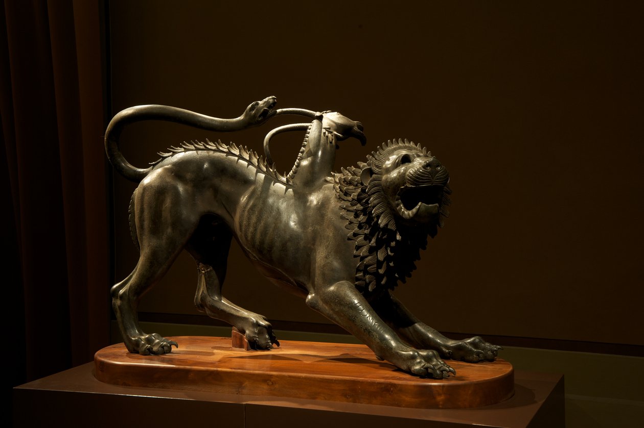 A Quimera de Arezzo, c.400 aC (bronze) de Etruscan