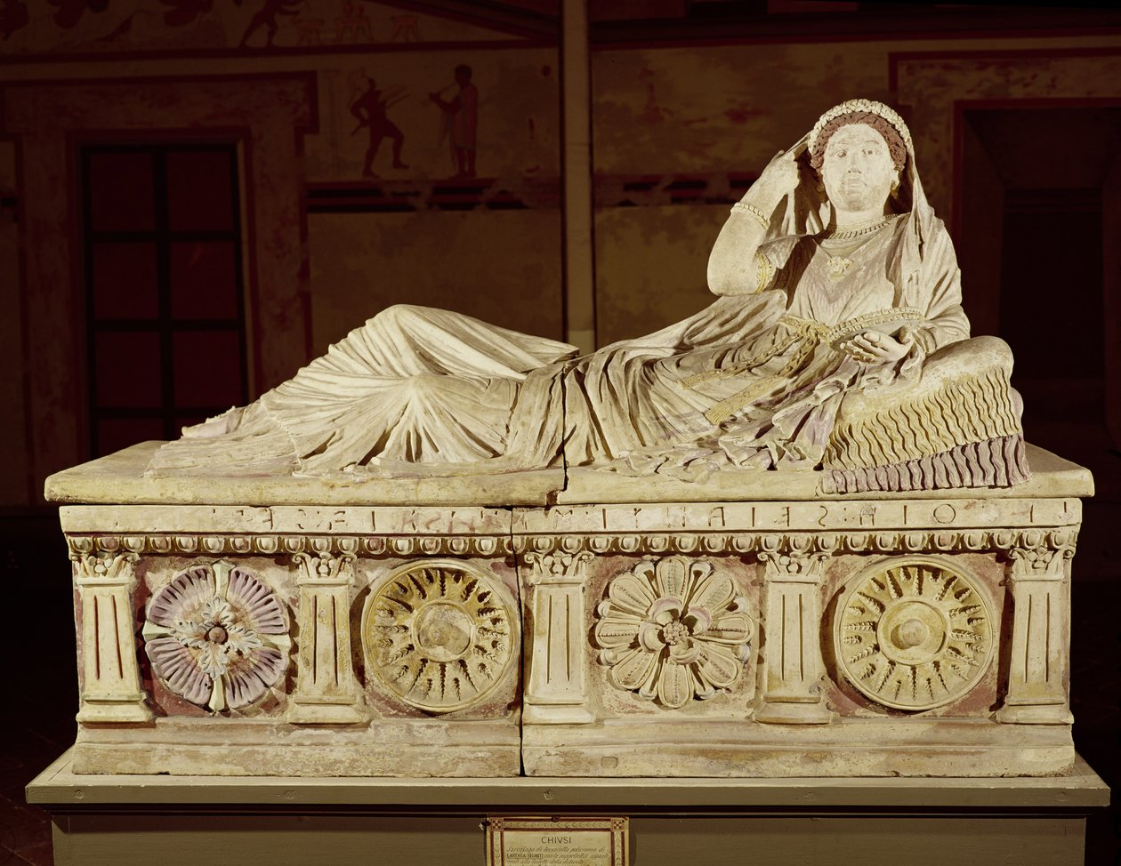 O sarcófago de Larthia Seianti (terracota) de Etruscan