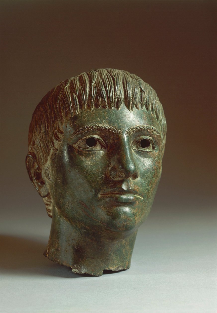 Bronze cabeça de um jovem, cerca de 330 a.C. de Etruscan