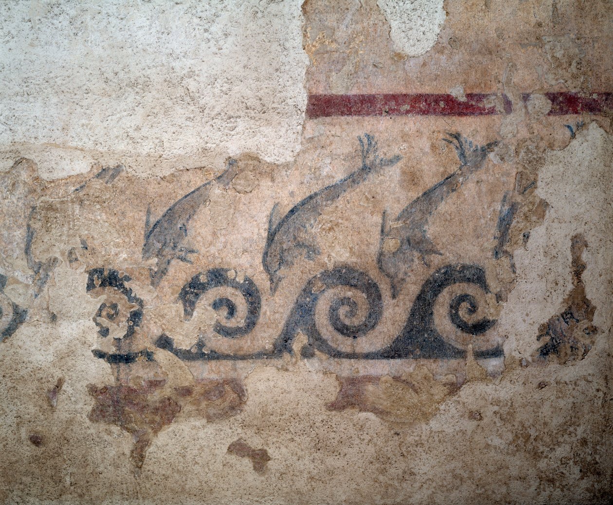 Detalhe do afresco do túmulo de Bruschi, século II a.C. de Etruscan