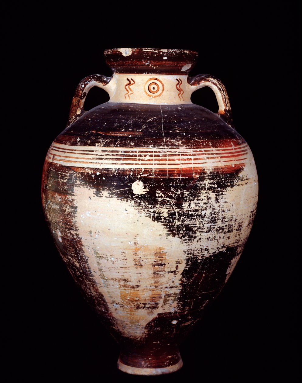 Civilização etrusca: ânfora ática do tipo SOS, de Cerveteri, necrópole de Monte Abatone, Itália - 675-625 AC de Etruscan