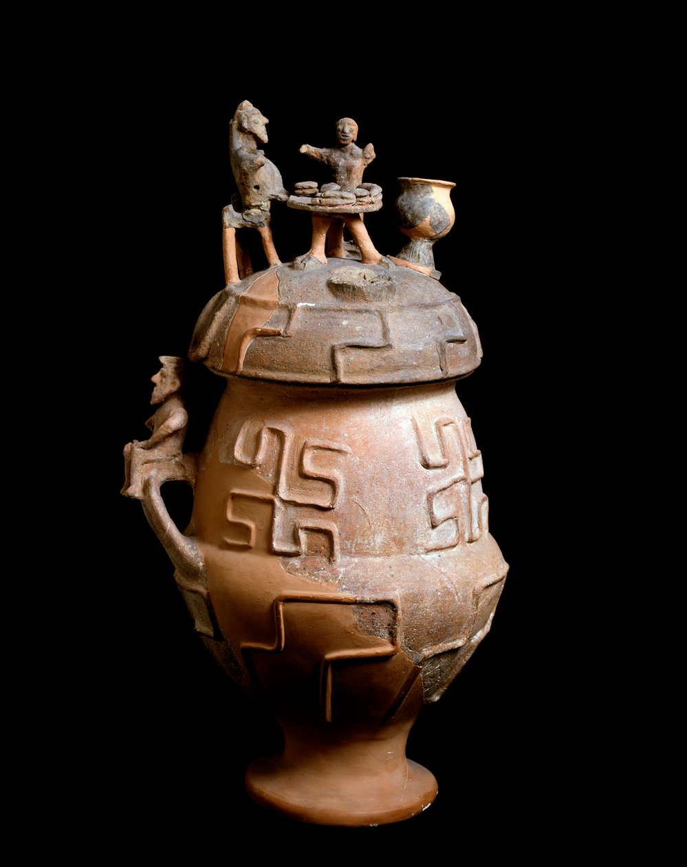 Civilização etrusca, rito fúnebre: vaso cinerário de Montescudaio, itália 650 a.C. de Etruscan