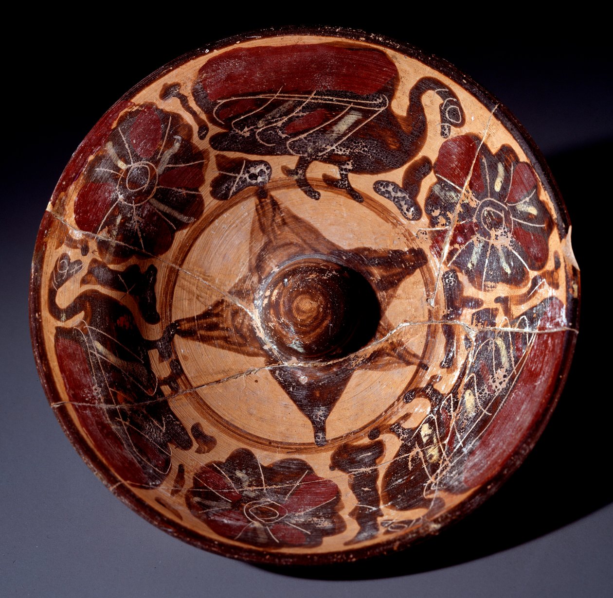 Civilização etrusca: phiale mesomphalos de Etruscan