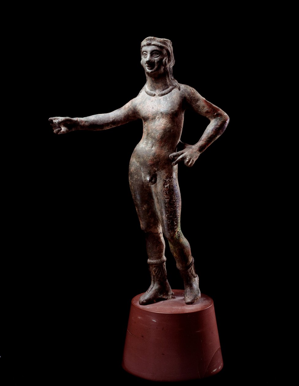 Civilização etrusca: “” a divindade de Culsans design ”” Escultura em bronze, século III aC de Cortona, Itália Dim 30 cm de Etruscan