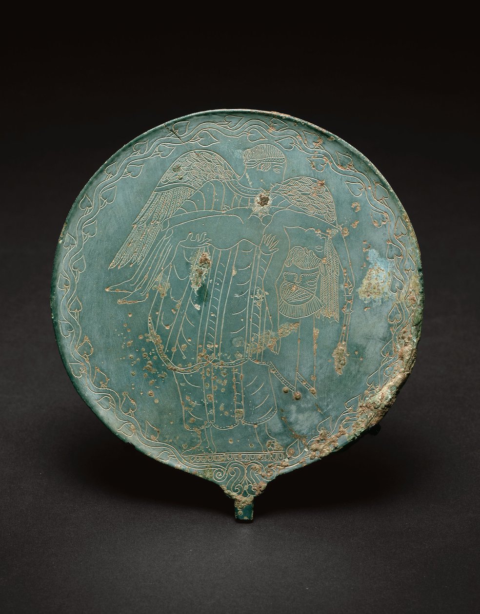 Espelho de mão, 470 BC - 450 BC (bronze) de Etruscan