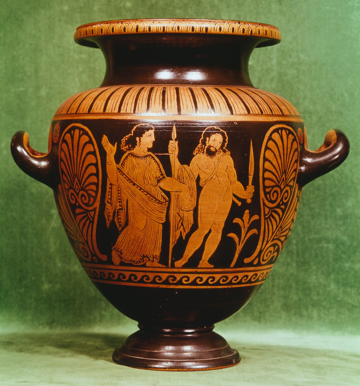 Stamnos, cerâmica de figuras vermelhas de Vulci (Lazio). Civilização Etrusca, Século IV a.C. de Etruscan