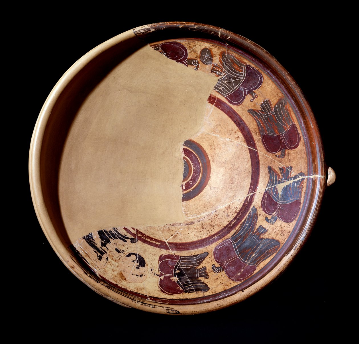 Placa de terracota representando animais, 600-590 a.C. de Etruscan
