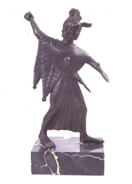 Figura da luta Minerva, Etrusco (bronze) de Etruscan Etruscan