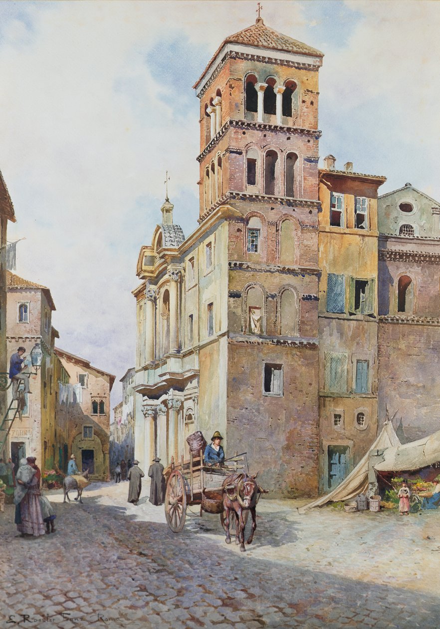 Vista, de, santa maria, em, Monticelli, roma de Ettore Roesler Franz