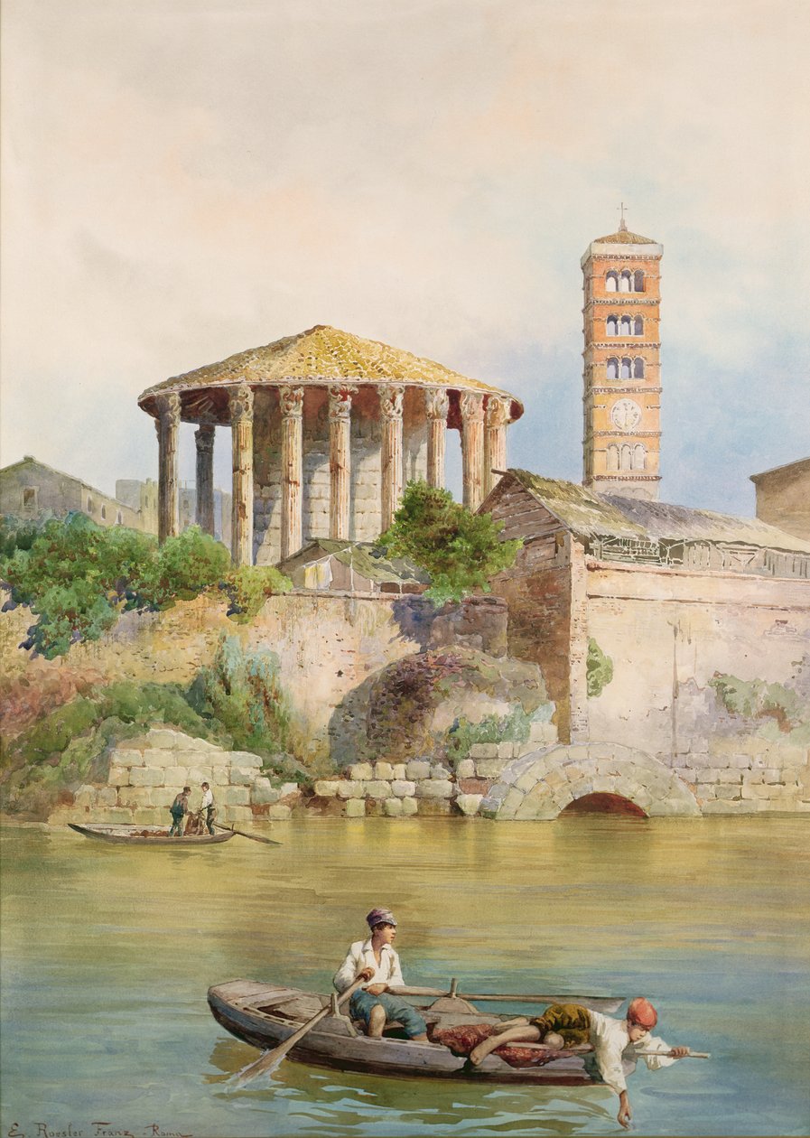 Vista, de, a, saída, de, cloaca, massima, roma de Ettore Roesler Franz