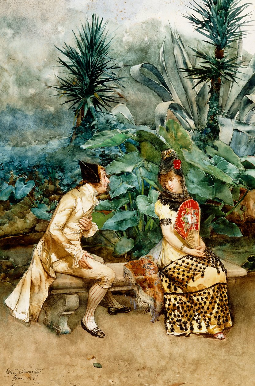 Uma Declaração de Amor, 1887 de Ettore Simonetti