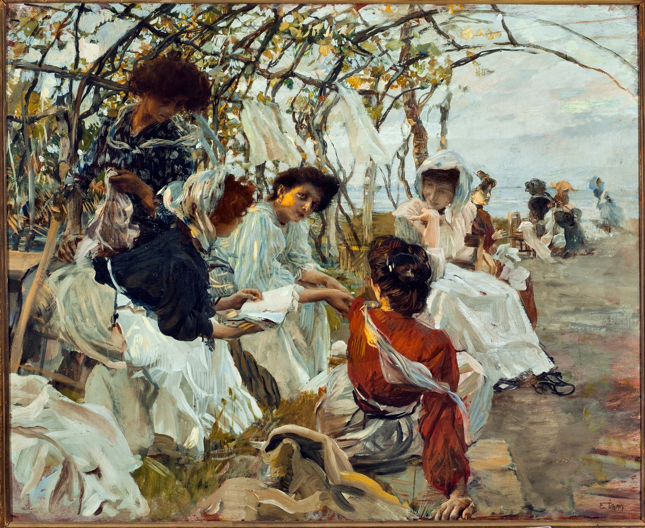Love Pages (óleo sobre tela de Ettore Tito