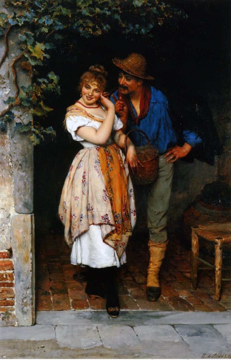 Casal Cortejando, 1887 de Eugen von Blaas