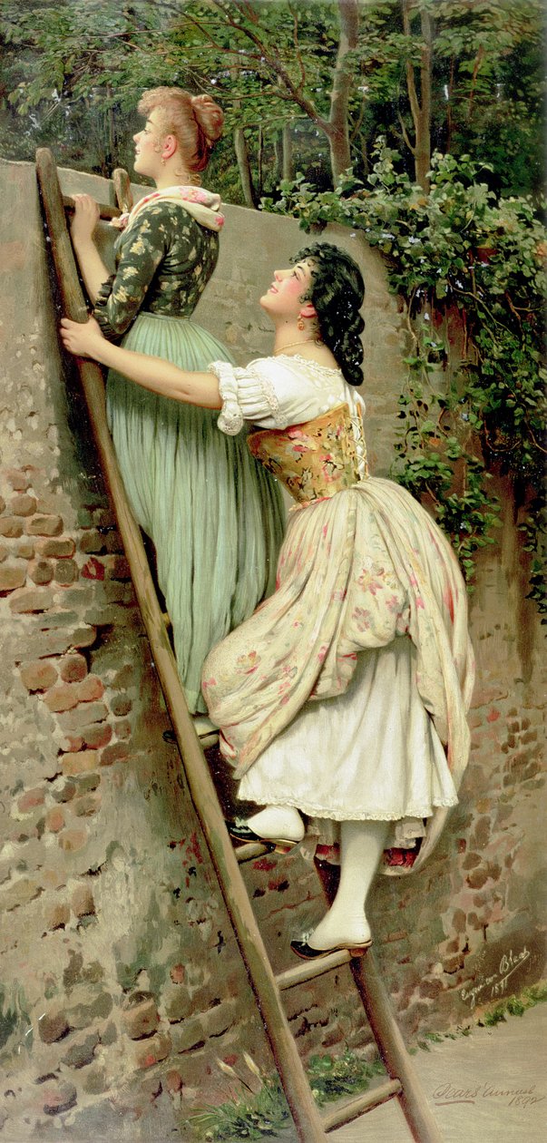 Curiosidade, da Pears Annual, Natal, 1892 de Eugen von Blaas