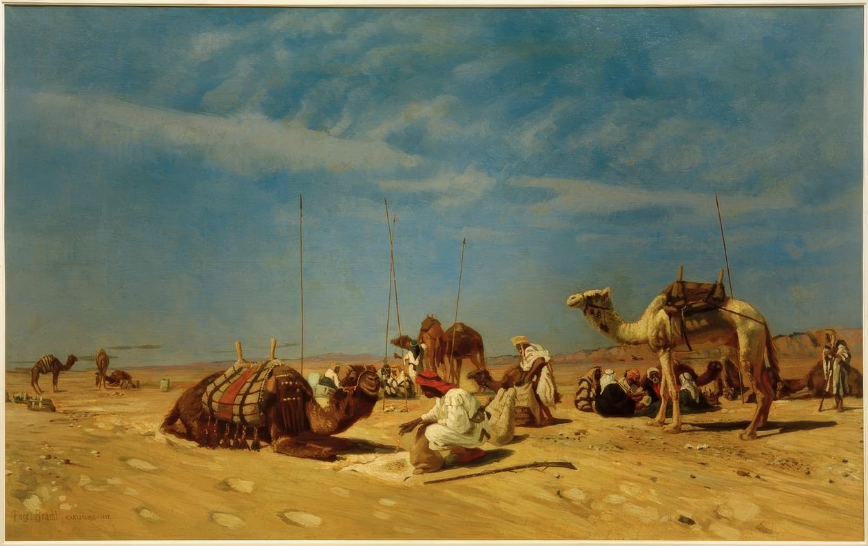 Descanse em Araba (Arábia Petraic) de Eugen Felix Prosper Bracht