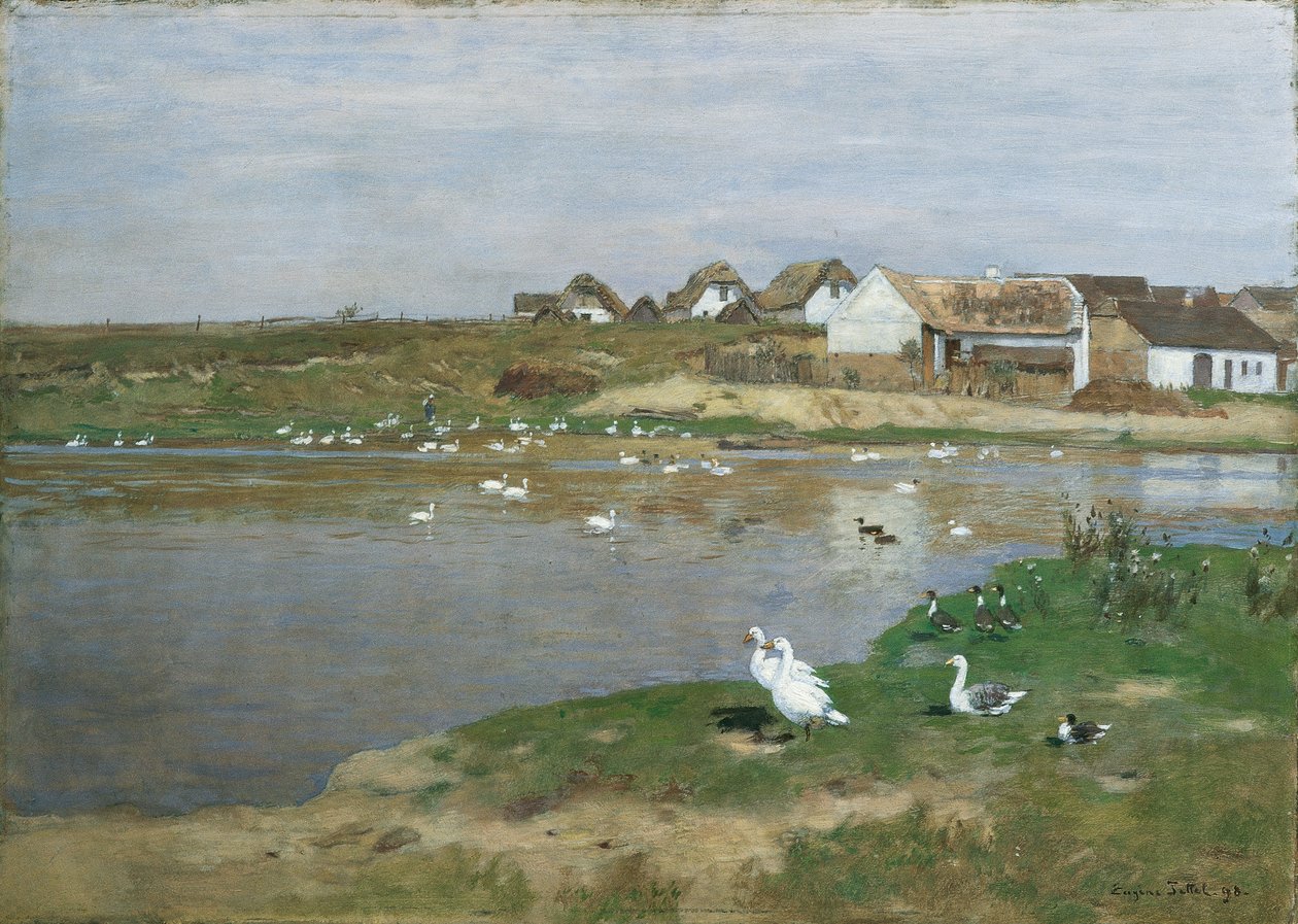 O Lago Goose em Kotting-Neusiedl de Eugen Jettel