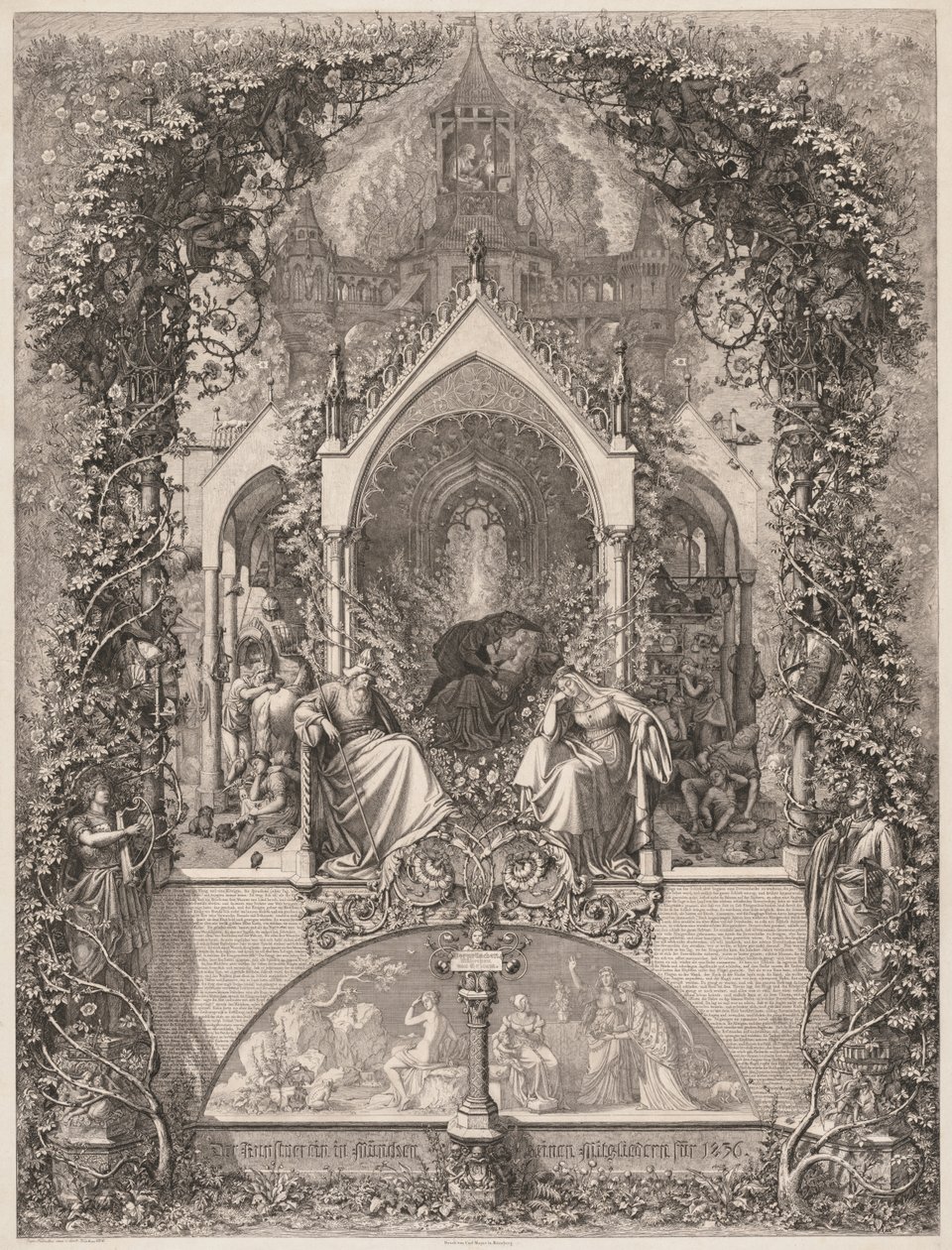 Bela Adormecida Rosa Briar, 1836. de Eugen Napoleon Neureuther