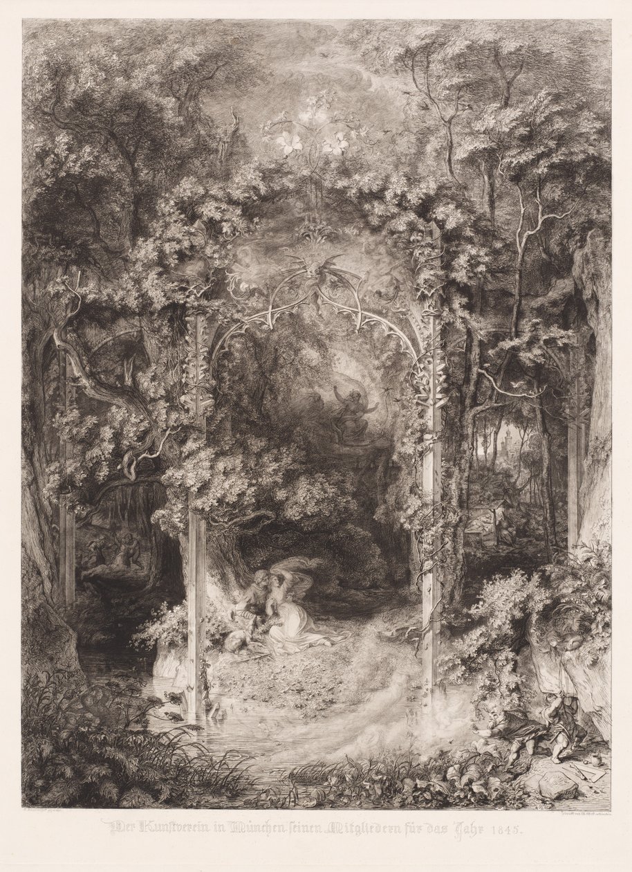 Das Waldfräulein (A Dama da Floresta) de Eugen Napoleon Neureuther