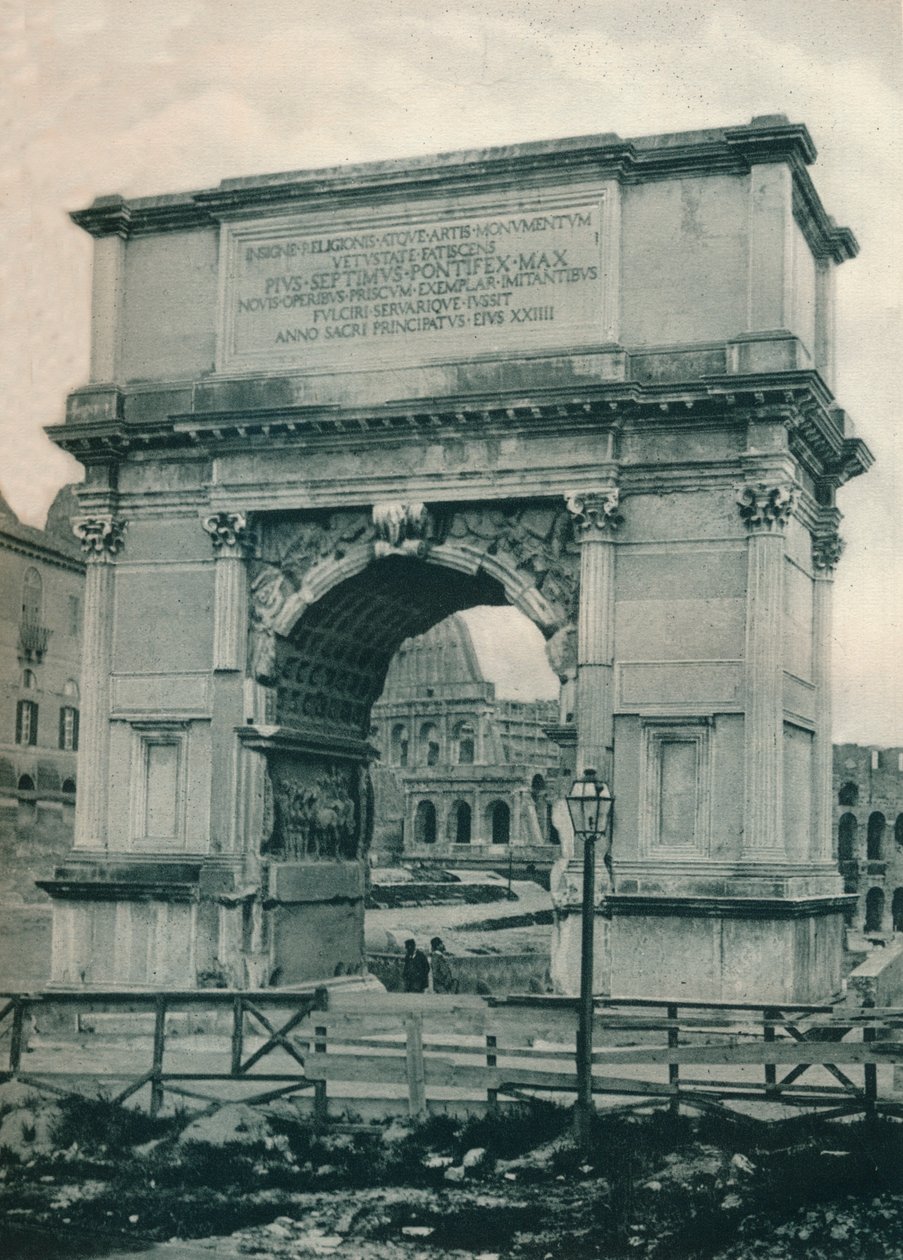 Arco de Tito, Roma, Itália, 1927 de Eugen Poppel