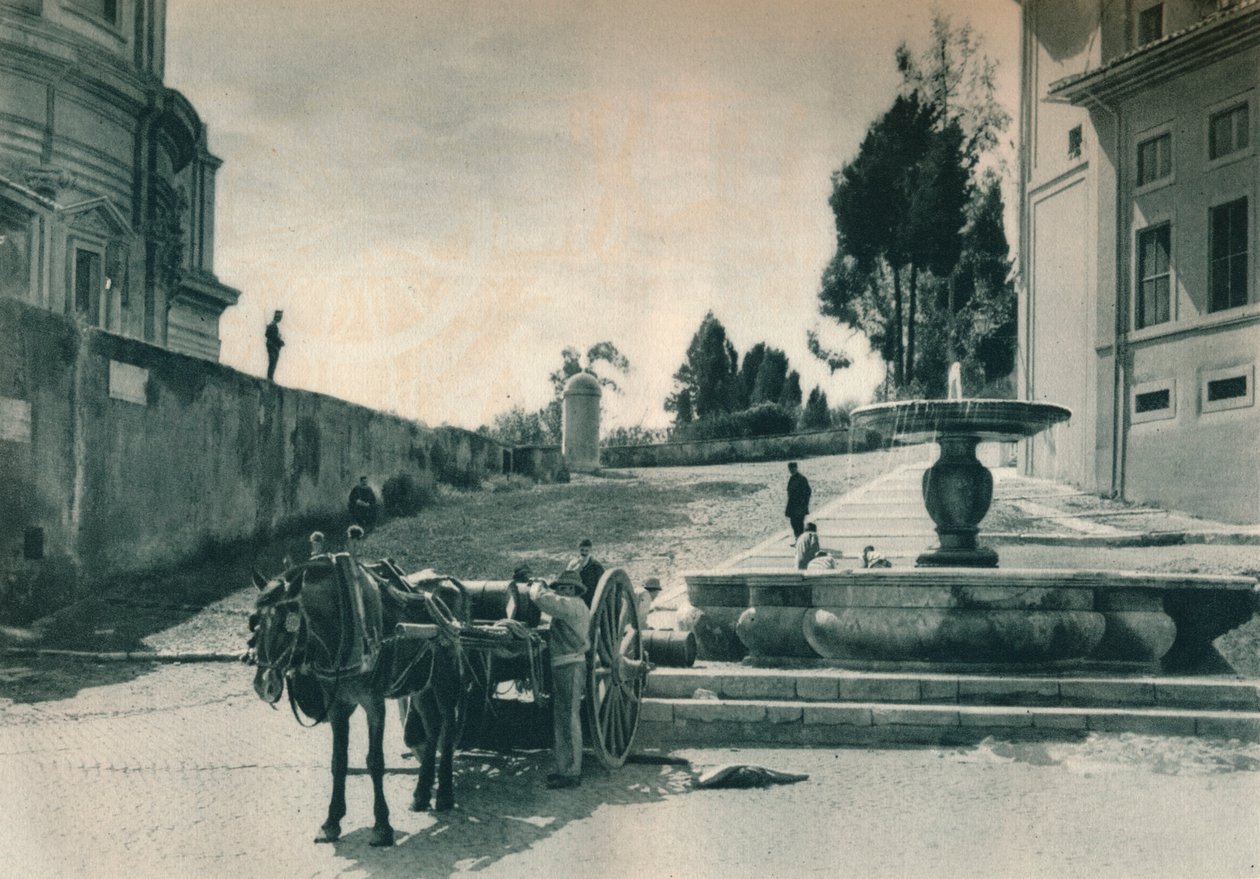 Na parte de trás do Vaticano, perto dos Museus e da Casa da Moeda, Roma, Itália, 1927 de Eugen Poppel
