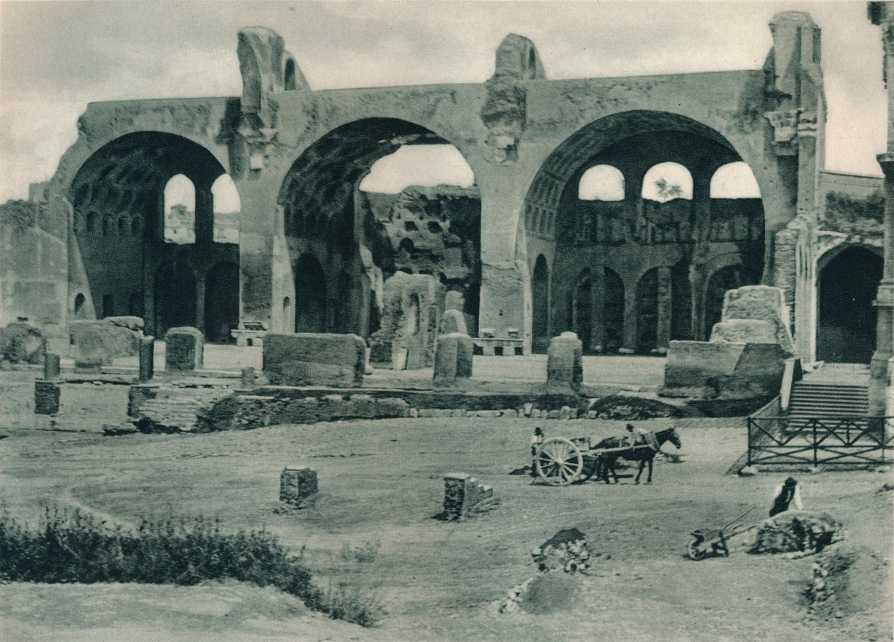 Basílica de Maxêncio e Constantino no Fórum Romano, Roma, Itália, 1927 de Eugen Poppel