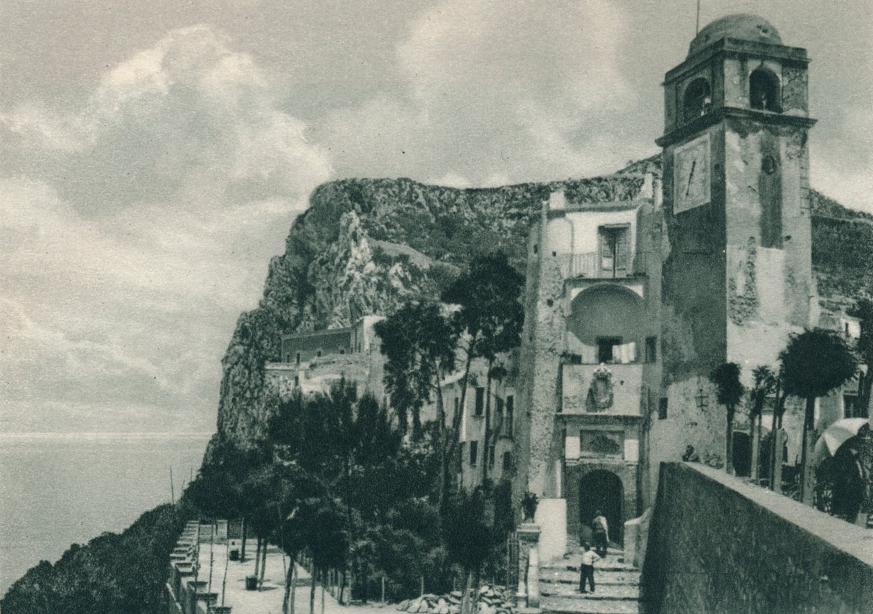 Igreja na praia, Capri, Itália, 1927 de Eugen Poppel