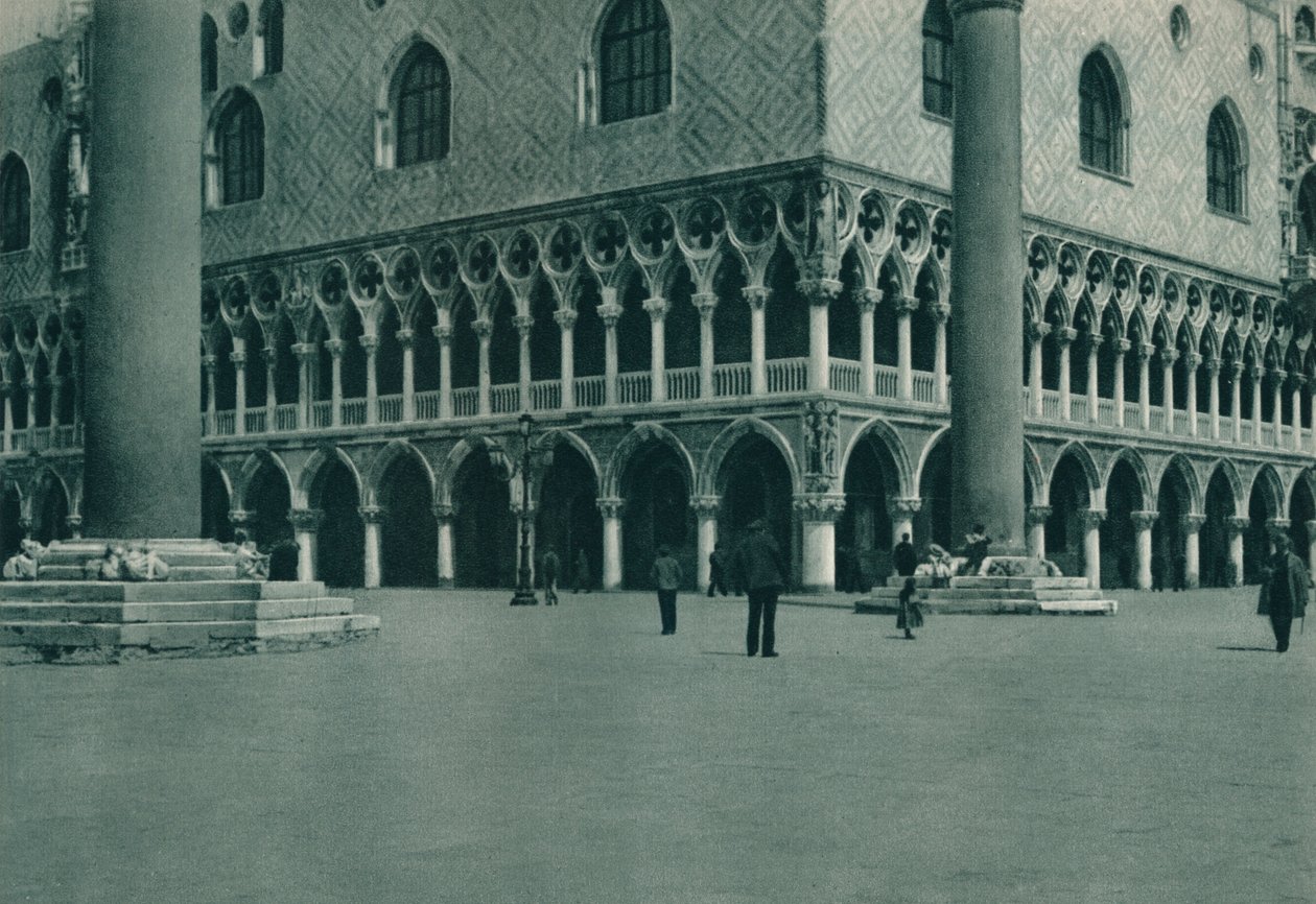 Canto do Palácio dos Doges na Piazzetta di San Marco, Veneza, Itália, 1927 de Eugen Poppel