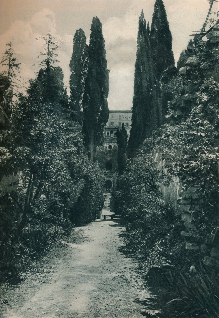 Jardins da Villa dEste perto de Tivoli, Roma, Itália, 1927 de Eugen Poppel