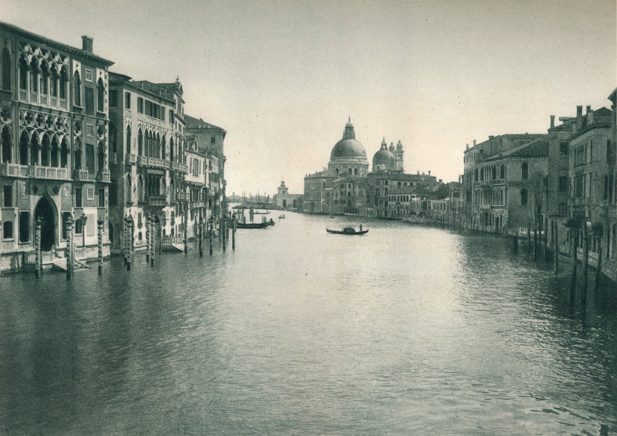 Grande Canal e Igreja de Santa Maria della Salute, Veneza, Itália, 1927 de Eugen Poppel