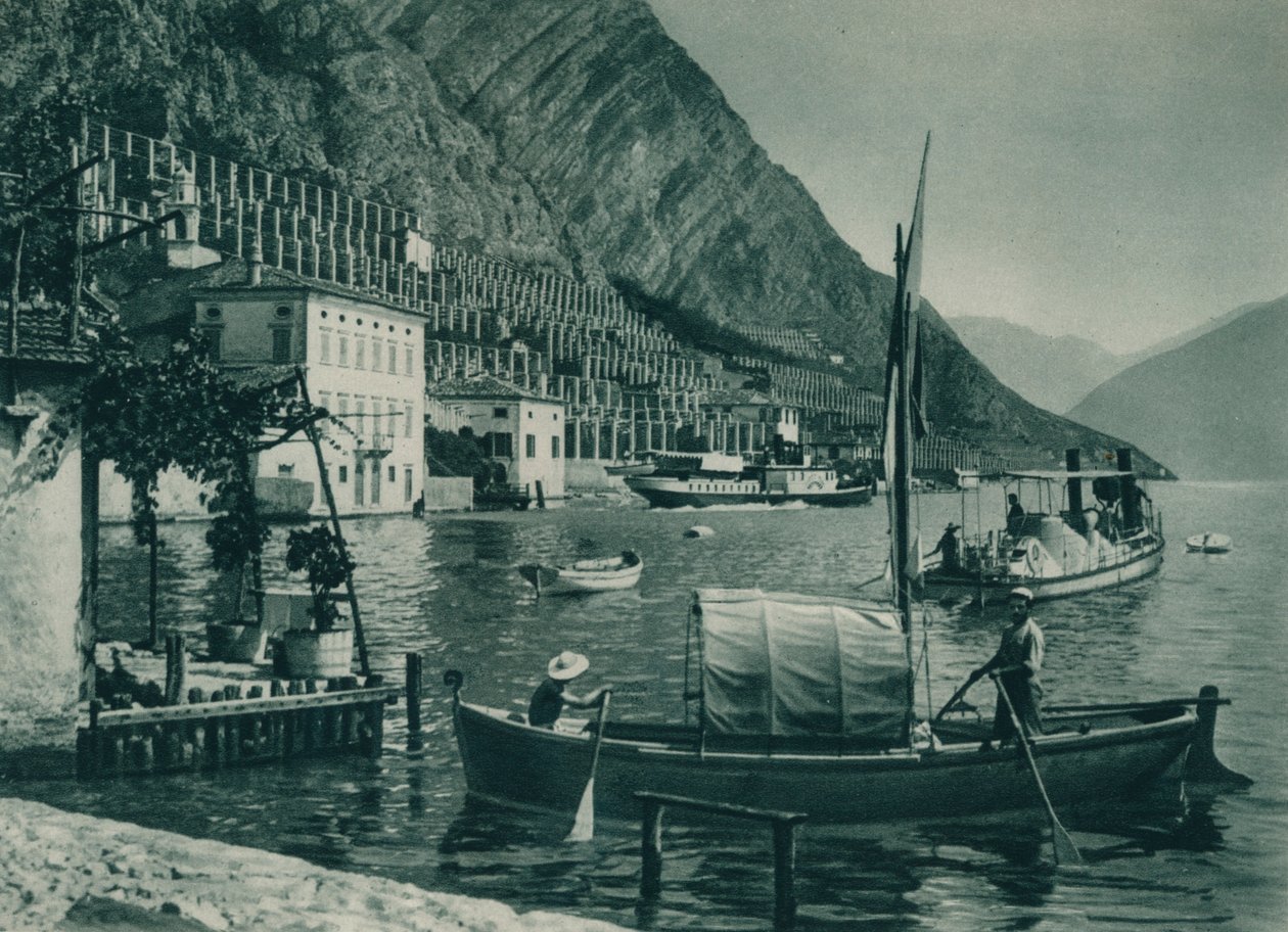 Porto de Limone sul Garda, Itália, 1927 de Eugen Poppel