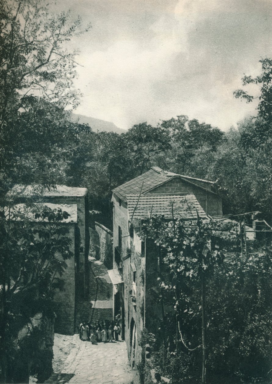Rua estreita, Capri, Itália, 1927 de Eugen Poppel