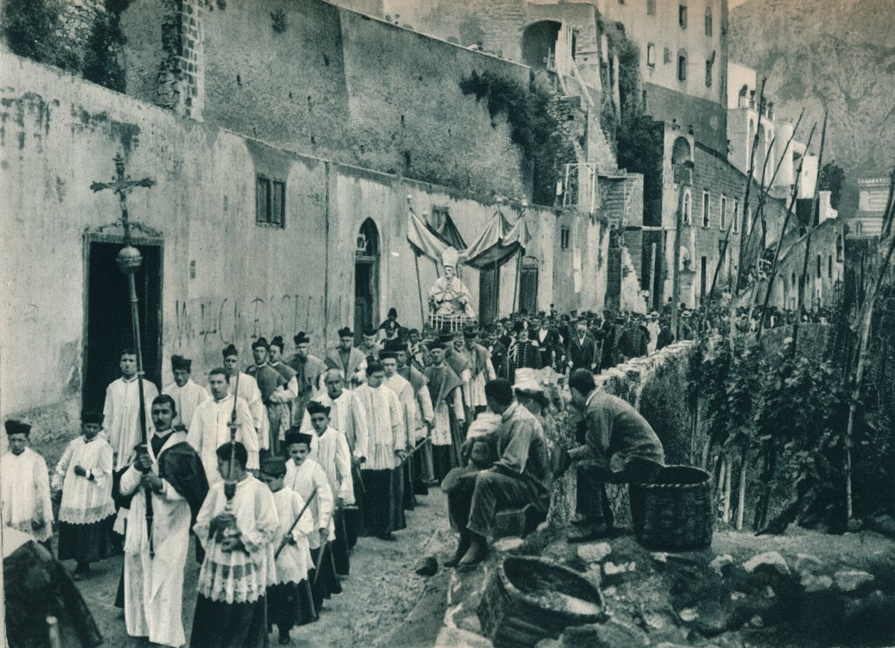 Procissão, Capri, Itália, 1927 de Eugen Poppel