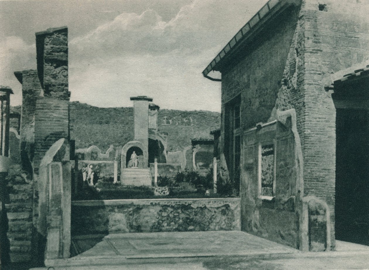 Rua ascendente ao fórum, Pompéia, Itália, 1927 de Eugen Poppel