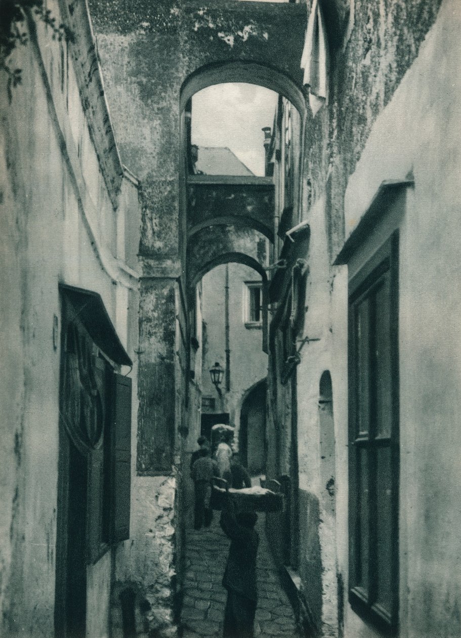 Rua de Capri, Itália, 1927 de Eugen Poppel