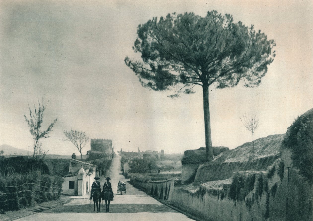 Via Appia Appian Way, Roma, Itália, 1927 de Eugen Poppel
