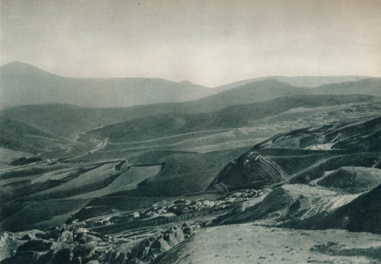 Vista das minas de enxofre, Agrigento, Sicília, Itália, 1927 de Eugen Poppel