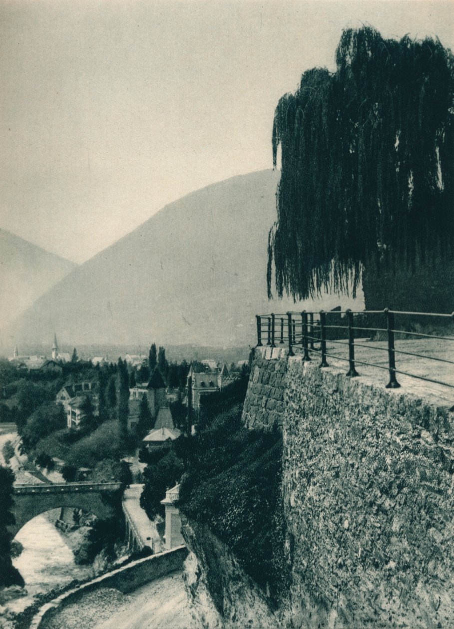 Vista da cidade, Merano, Tirol do Sul, Itália, 1927 de Eugen Poppel