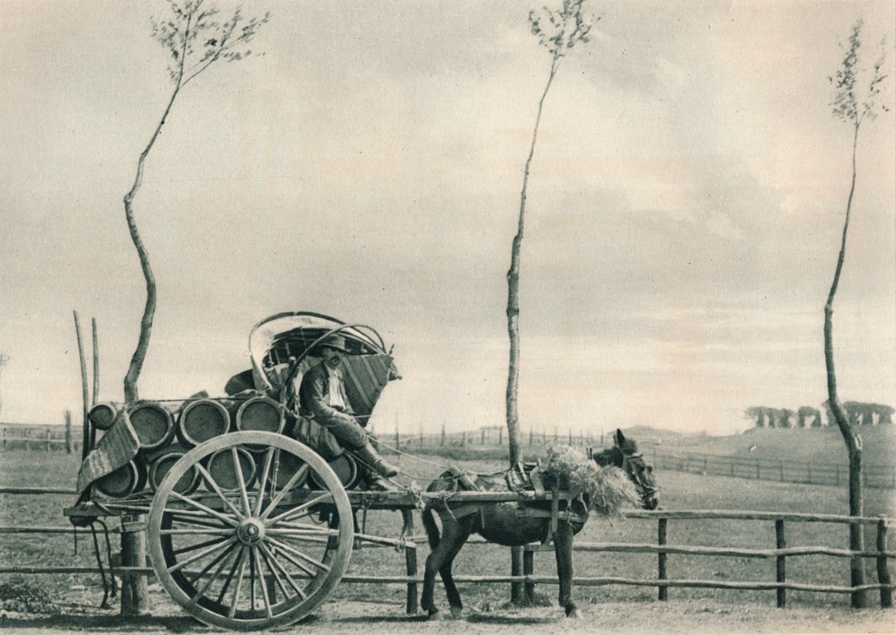 Portador de vinho em Campagna, Roma, Itália, 1927 de Eugen Poppel