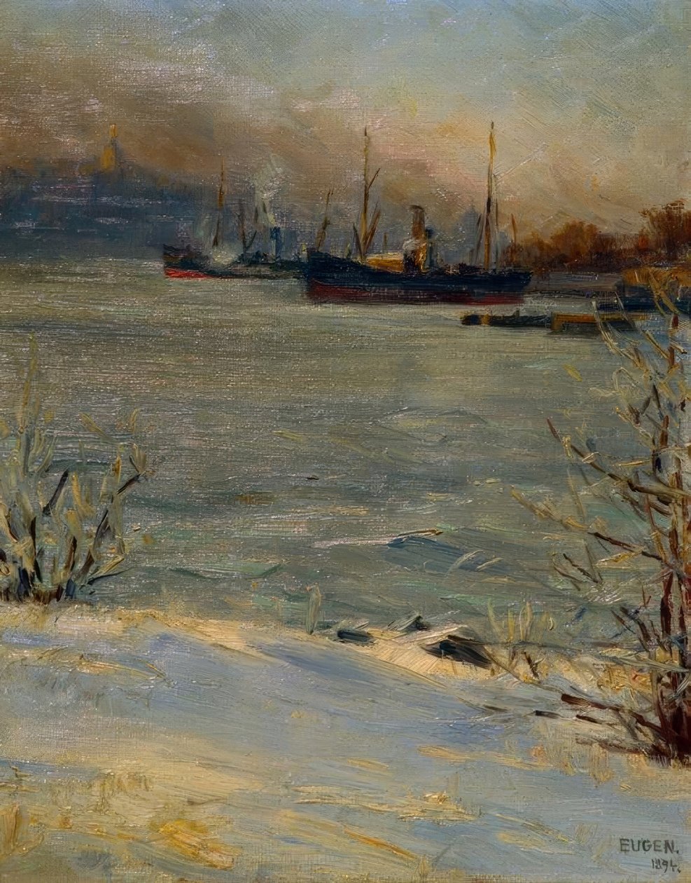 Angbatar em Beckholmen, Estocolmo de Eugen Prinz von Schweden