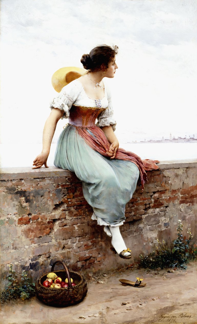 Um momento pensativo, 1896 de Eugen von Blaas