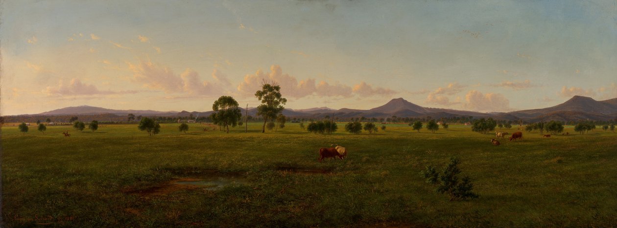Vista, gippsland, alpes, bushy, parque, rio, avon de Eugene von Guérard