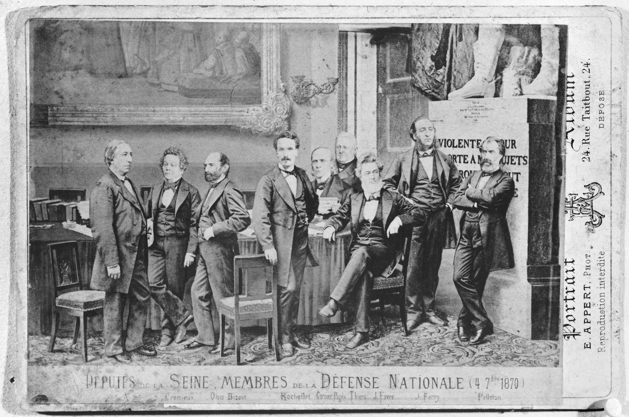 Senhores deputados, membros do Governo da Defesa Nacional em 4 de setembro de 1870, 1870 de Eugene Appert