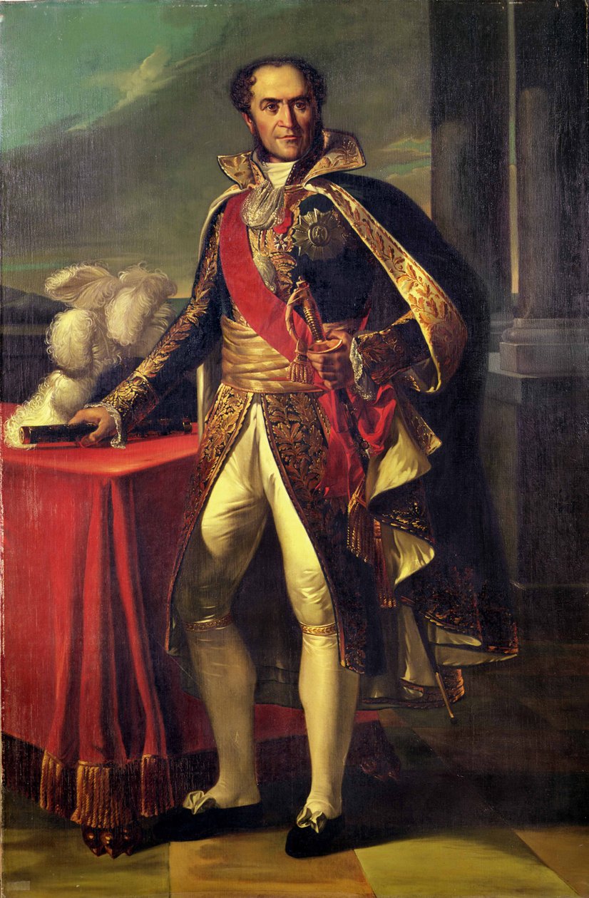 Guillaume Brune (1763-1815) após uma pintura de Marie Guilhelmine Benoist (1768-1826) de Eugene Battaille