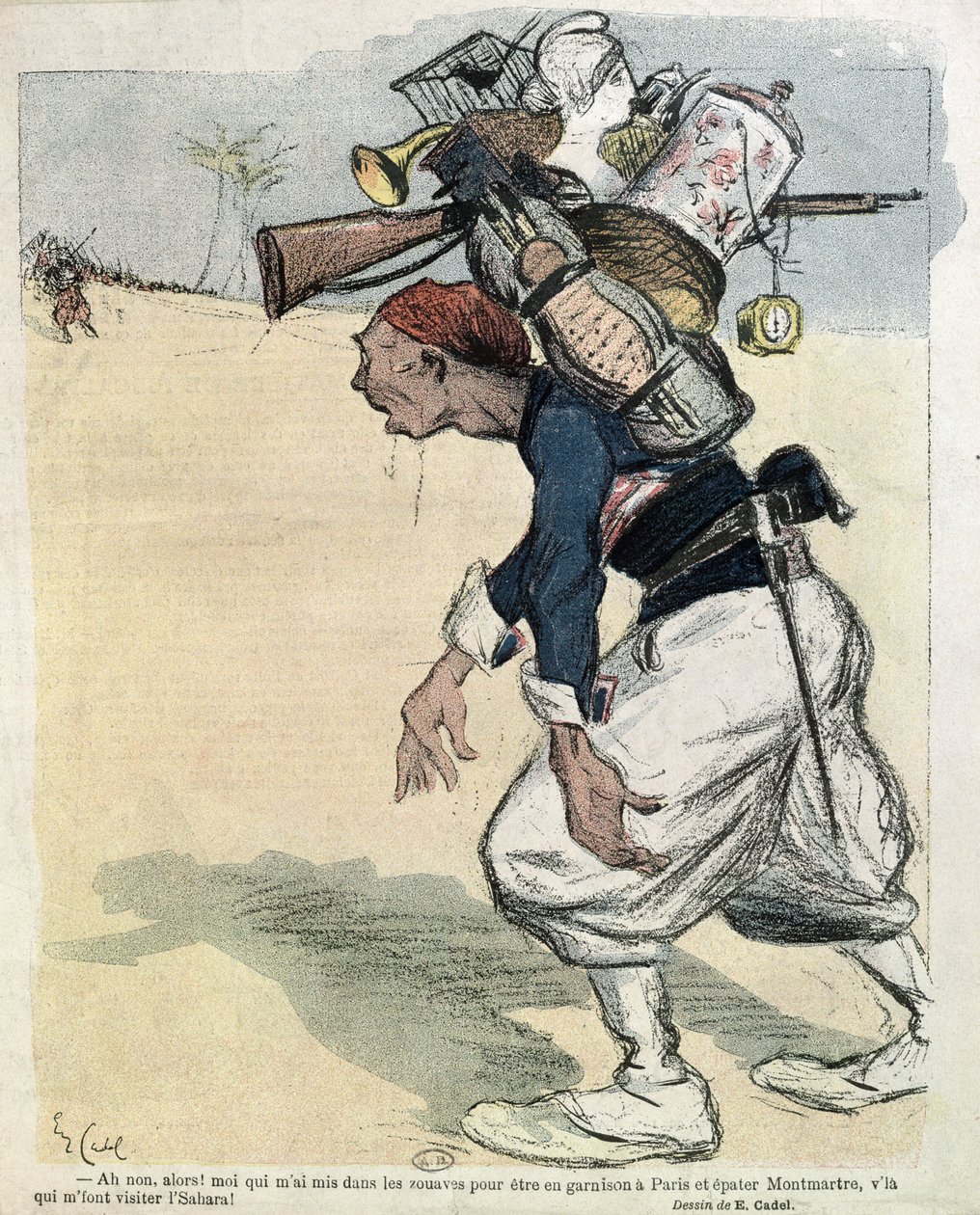 "Soldado cansado e desiludido", c.1900 de Eugene Cadel