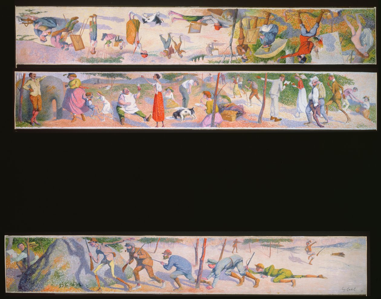 Três cenas humorísticas, 1918 (par de 80947) de Eugene Cadel