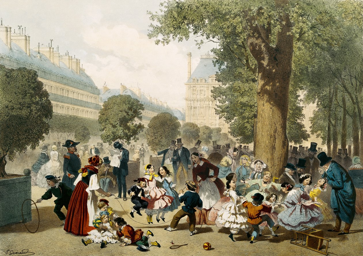 As Tuileries, 1856 de Eugene Charles Francois Guerard