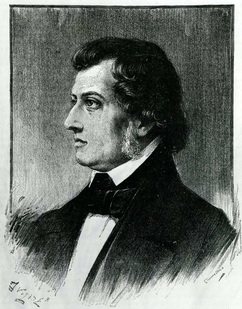 Frederic Chopin (1810-49) de Ferdinand Victor Eugene Delacroix