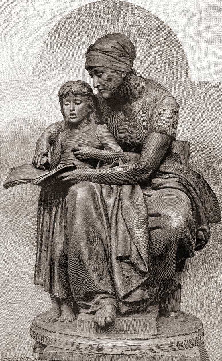 La Educación Maternal ou Maternal Education, da The Century Magazine, publicada em 1887 de Eugene Delaplanche