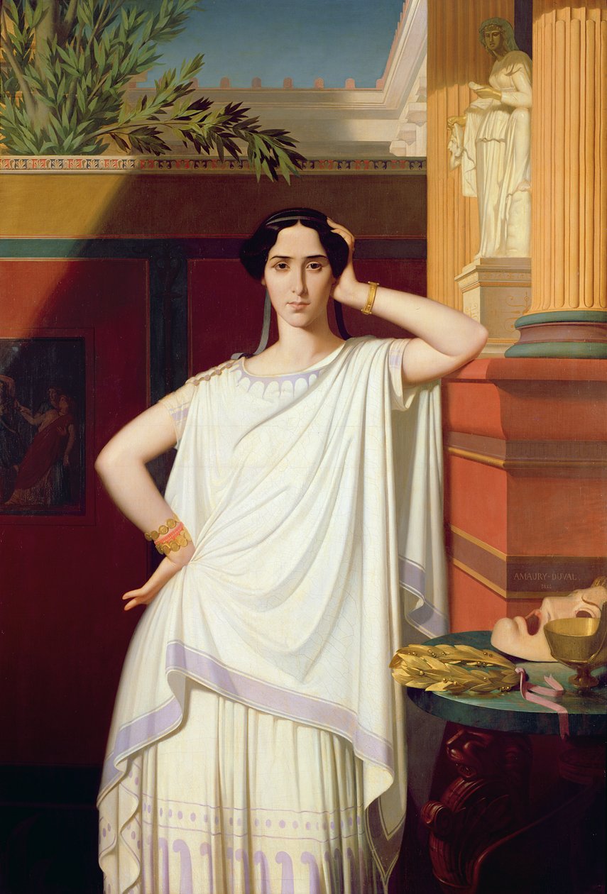 Tragédia ou, Retrato de Raquel, 1854 de Eugene Emmanuel Amaury Duval
